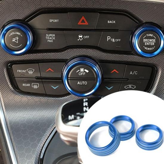 Inner Air Conditioner Radio Switch Knob Ring Trim Cover  for Dodge Charger 15+