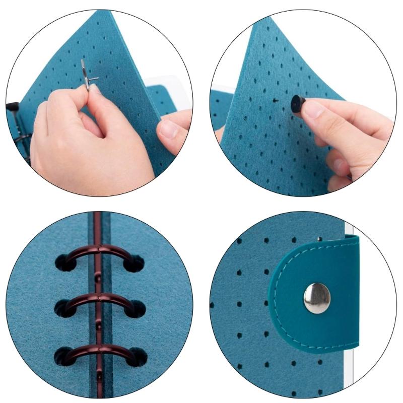 Pratici Robusti Libri Espositori per Spille in Feltro con 6 Pagine Album Portatile per Conservare Spille Smaltate e Orecchini