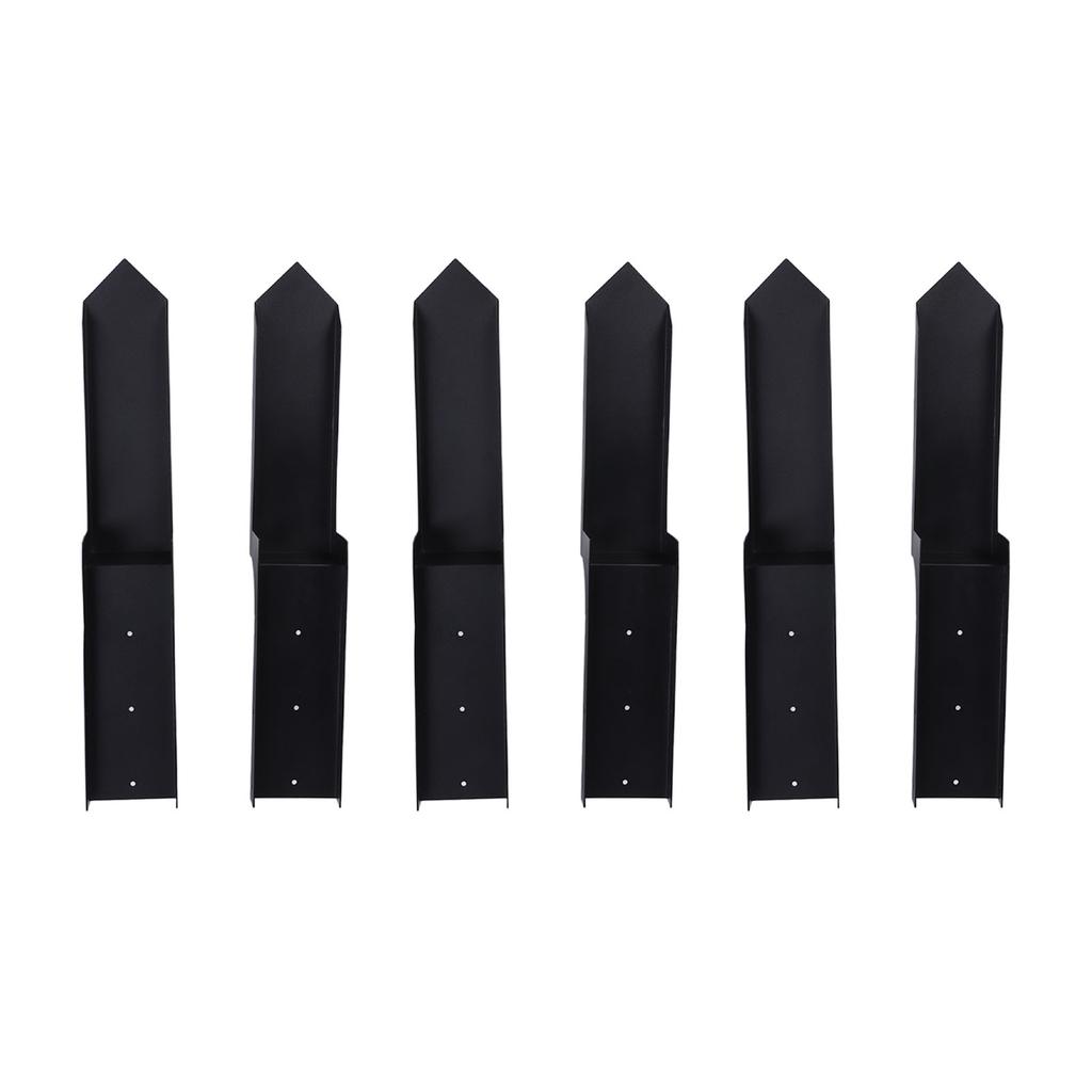 6 PCS Fence Post Repair Kit H Shaped Cold Rolled Steel Wooden Fence Post Repair for Repairing