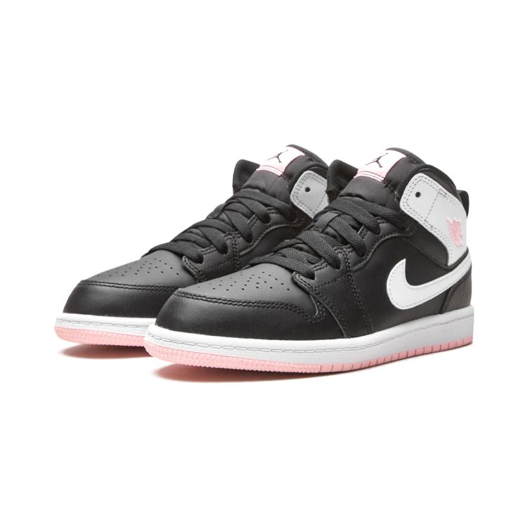 Air Jordan 1 Mid PS Black Arctic Punch Kids Sneakers White 640737-061
