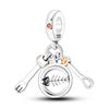 925 Sterling copper Cat and Dog Series Best Friend Pendant Fit 4MM hole diamete Bracelet Charms Bead Necklace DIY Female Zircon