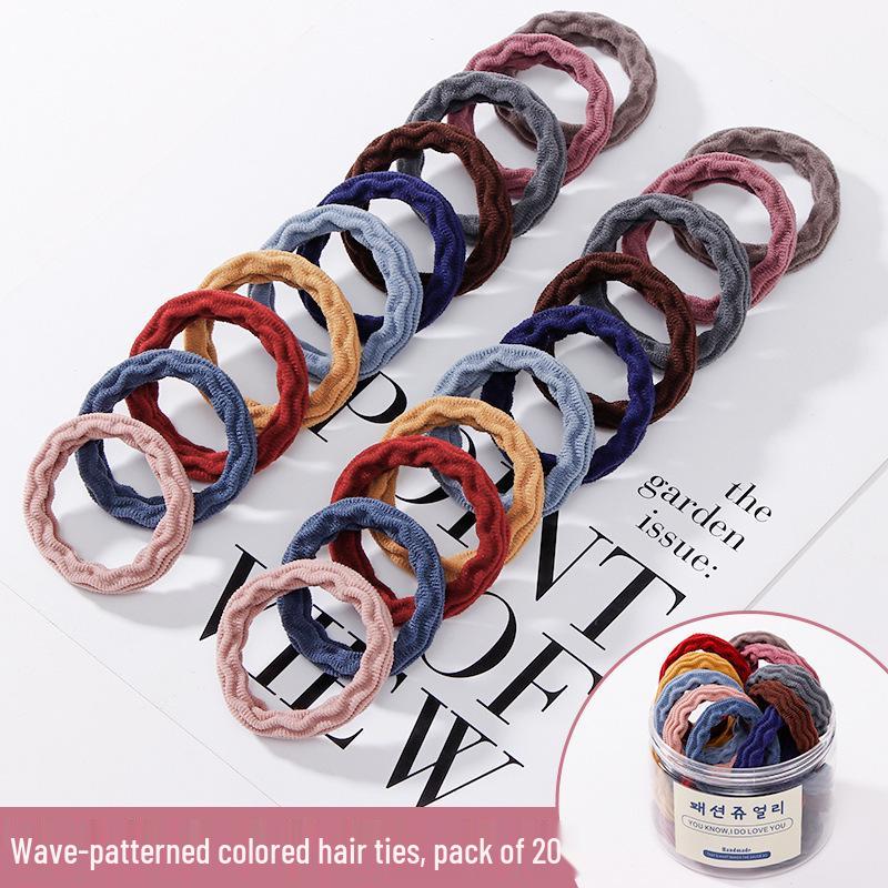 Korean Thickened Seamless Hair Ties: High Elasticity Hair Ropes & Rubber Bands for Women