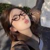 TR glasses otaku Zhang Yuanying nerd glasses anti-blue retro hawksbill oval frame sunglasses