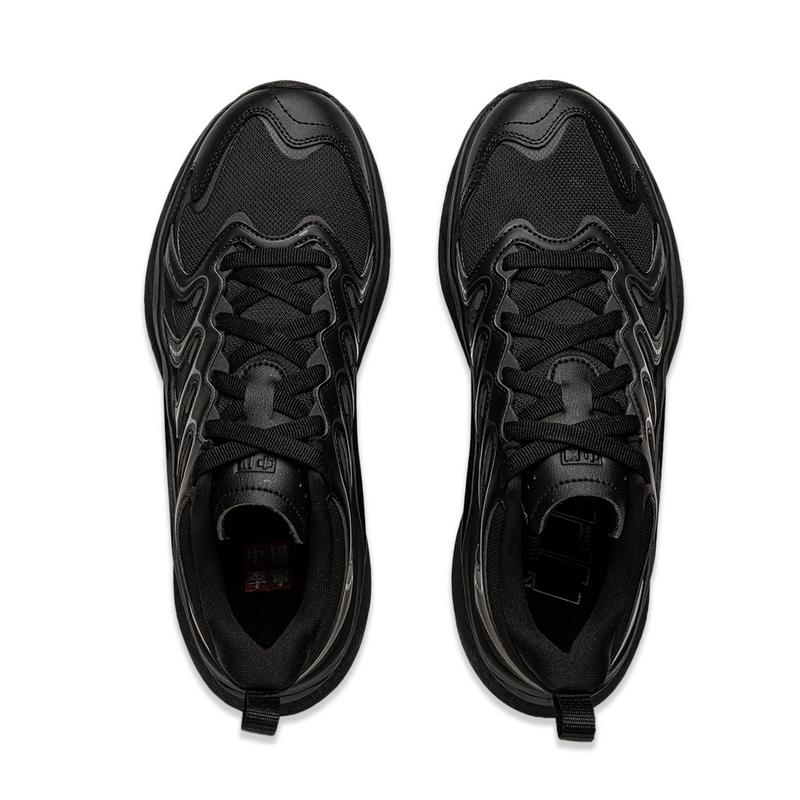 Li Ning Arc CRC Trendy Sports Non-Slip Wear-Resistant Low-Top Casual Shoes Women Casual Shoes Black AZGU066-2