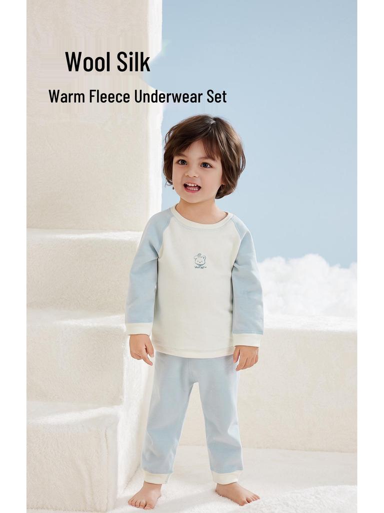 Willberu Seamless Thermal Underwear Set for Kids - Autumn/Winter Long Johns for Boys & Girls