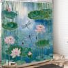Stained Glass Floral Butterfly Shower Curtain Set Abstract Geometric Aesthetic Daisy Spring Flower Shower Curtains Botanical Pla