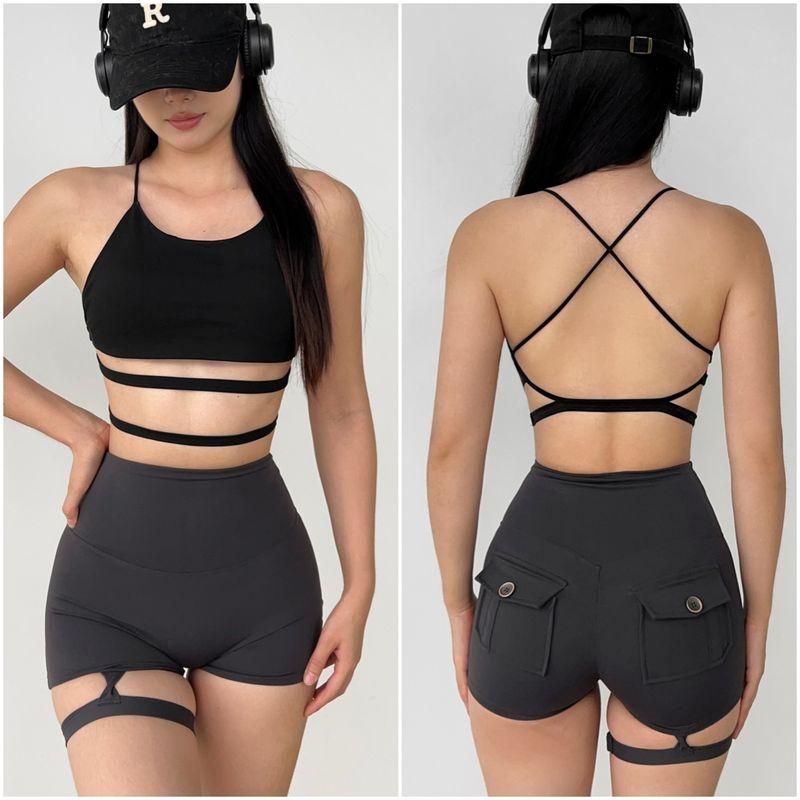 

Pilates French Style Temperament Yoga Bra Women s Vest Sexy Workout Clothes Underwear Sports Sweat-Absorbent Outer Wear Beauty Back Speed