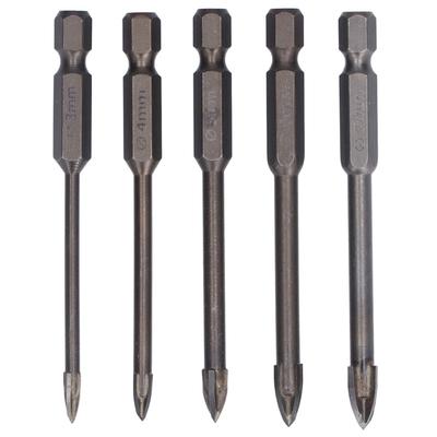 5Pcs Cross Hex Drill Bit Multifunctional Carbide Concrete Hole Opener for Ceramic Granite