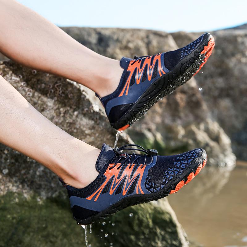 Unisex Quick-Dry Non-Slip Five-Finger Water Shoes: Breathable Wading Shoes for Fishing & Swimming