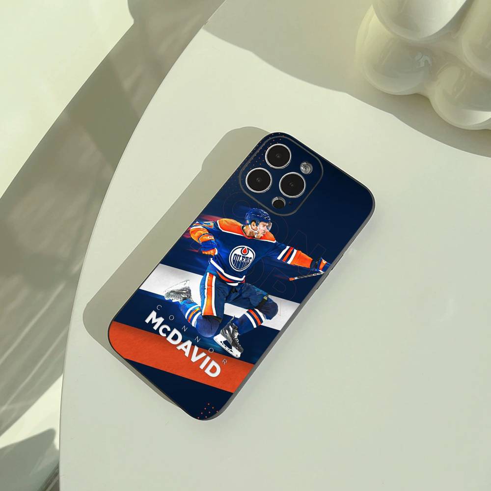 

Ice Hockey C-Connor McDavid Phone Case For iPhone 17,16,15,14,13,12,11 Pro Max,16/15/14Plus,XS Soft Black Cover iPhone14