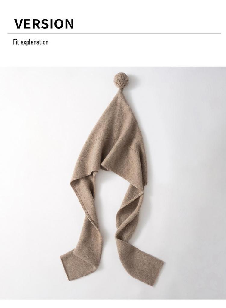 Women's Cashmere Knit Hat & Scarf Set - Stylish, Versatile, Warm Neck Protection Accessory