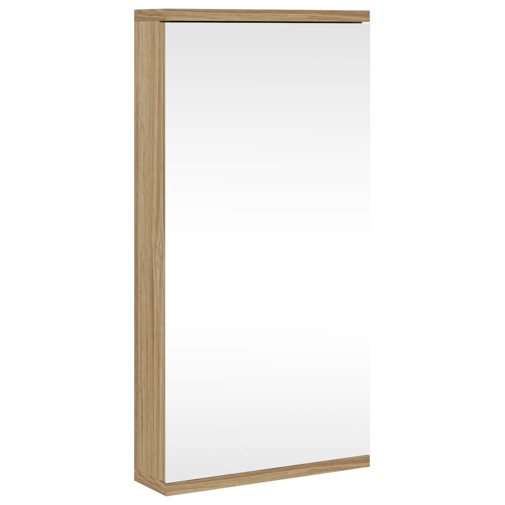 Corner Mirror Cabinet Oak Effect 30 x 24 x 60 cm