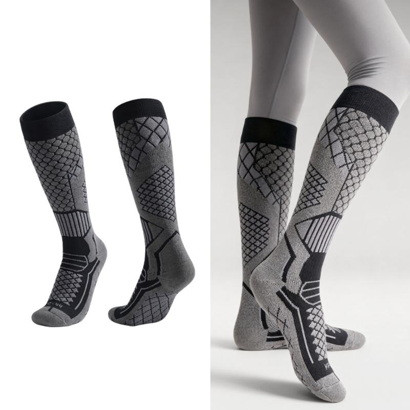 Extreme Cold Weather Ski Socks Thermal Insulated Cotton Blend Reinforced Heel Toe Stockings Unisex Outdoor Activity