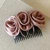 Solid Color Flowers Hairpin Bohemian Chignon Hair Clip Hair Accessories Floral Hair Comb  Daily