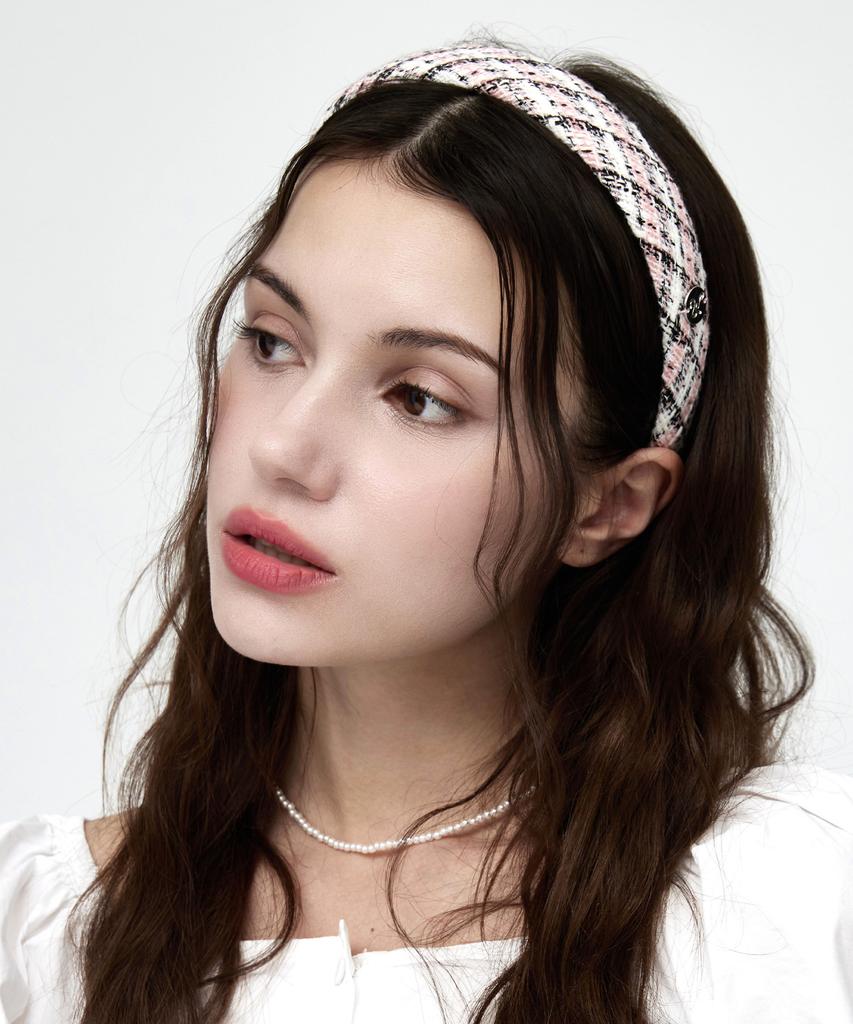 Uluk Signature Tweed Hairband_Pink