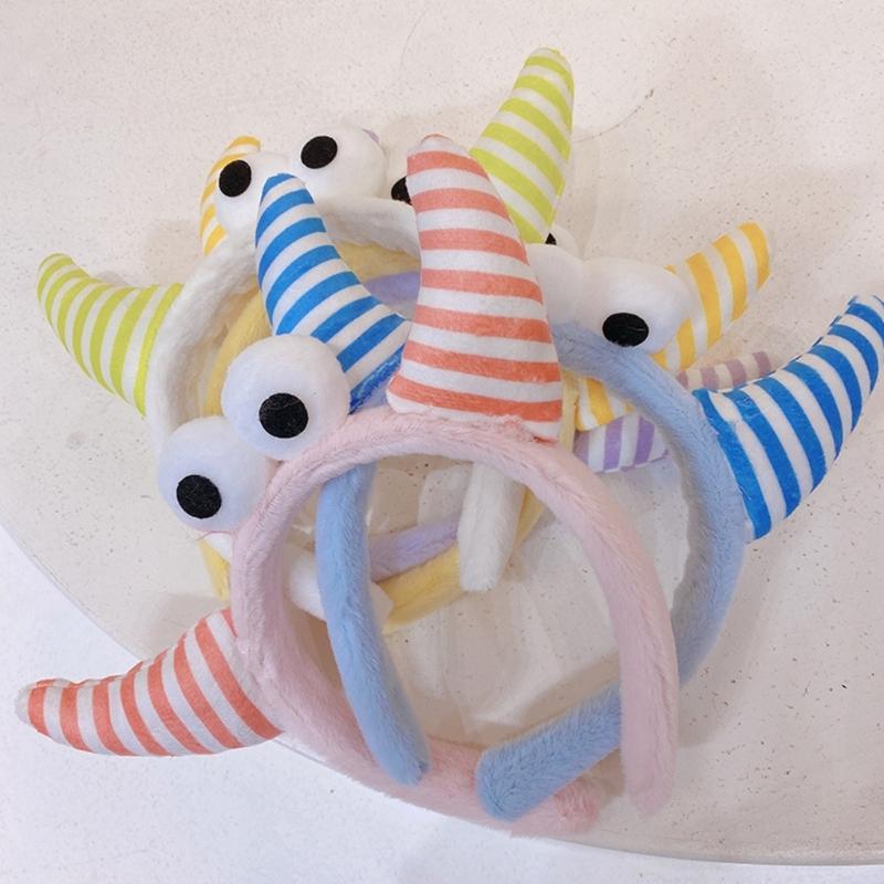 Girls Cartoon Headbands Funny Clown Horn Headwear Hair Bands Accessories Spring Hair Bands Birthday Party