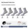 Unisex Disposable Socks for Travel & Daily Use: All-Season, Mid-Calf, No-Wash, Convenient, Perfect for Business Travel & Casual Wear.