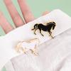 Zodiac Horse Brooch Cute Animal Style Badge Student Jewelry Pendant Accessories