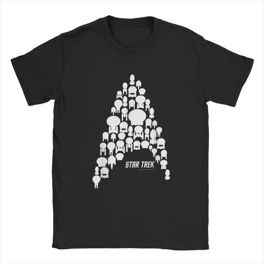 Men Stars Treks Collegiate T Shirt Movie Tv Series Pure Cotton Clothing Casual Short Sleeve Crewneck Tees New Arrival T-Shirt