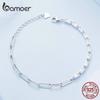 Bamoer 925 Silver Square Zircon Tennis Bracelet Chain Splice Bracelet for Women Valentine's Day Gift Jewelry BSB101
