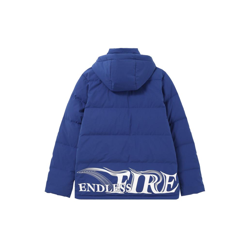 Anta Basketball Series Hooded Sport Casual Down Jacket Men Outerwear Blue 152141910-2