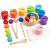 Montessori Wooden Color Sorting & Counting Game for Early Childhood Education