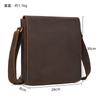 Men'S Genuine Leather Shoulder Bag Crazy Horse Leather Flip Briefcase First Layer Cowhide Casual Messenger Bag Going Out Retro Men'S Bag