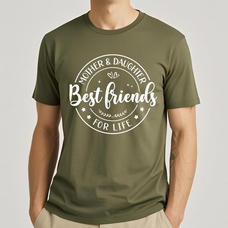 Man Brand tshirt Daily Wear Summer Boys Tshirt Mother Daughter Best Friends For Life Short Sleeve Comfortable ONeck Tshirt
