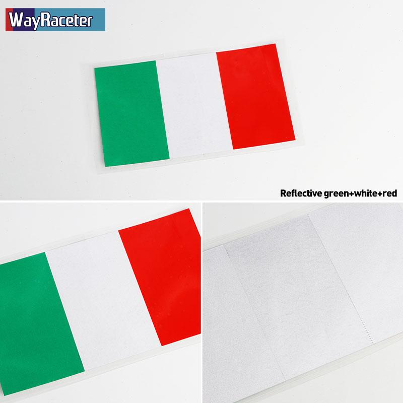 Reflective Italian Flag Vinyl Front Bumper Trunk Body Fender Sticker For Alfa Romeo Stelvio Giulia 159 Giulietta 147 Mito 156 4C
