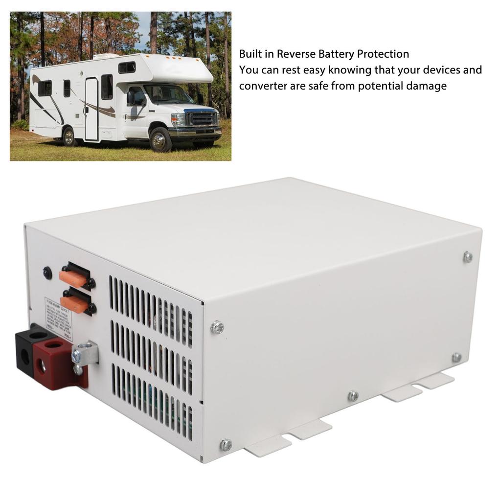 RV Power Converter 55A  to 12V DC Built in 4 Stage Smart Battery Charger Reliable Performance PM3 55