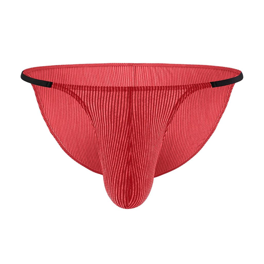Arjen Kroos Men's T-Back Bikini Briefs, Sexy Lingerie, Breathable, AK2158-A1-Red, 1 Piece, XL