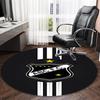 1 pezzo Squadra di Calcio (43) Tappeto Rotondo Stampato Tappeto Rotondo per Sedia Adatto per Camera da Letto Soggiorno Tappeto Decorativo per la Casa