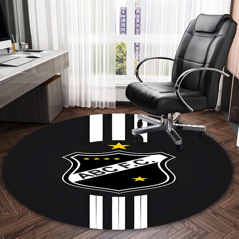 1 pezzo Squadra di Calcio (43) Tappeto Rotondo Stampato Tappeto Rotondo per Sedia Adatto per Camera da Letto Soggiorno Tappeto Decorativo per la Casa