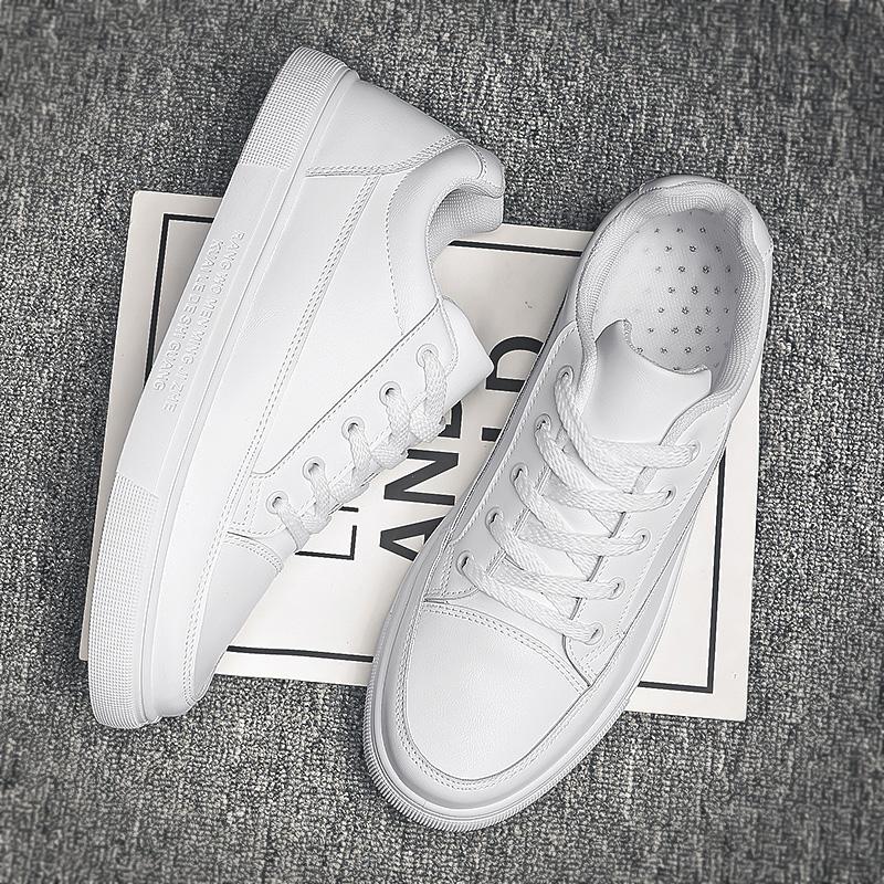 Casual leather shoes summer black kitchen chef board shoes breathable large size sneakers