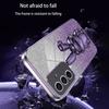 For Samsung Galaxy A54 5G Cell Phone Case Pull-out Kickstand Cartoon Rabbit Anti-fall Cover