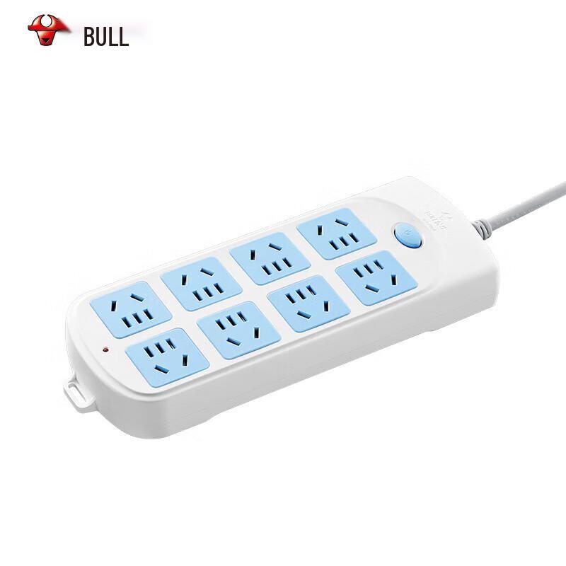 BULL 8-Outlet Master Control Overload Protection Power Strip