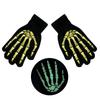 Leuchtende Skelett-Handhandschuhe für Feiern Maskenbälle Kostümhandschuhe Verkleidungszubehör für Partys