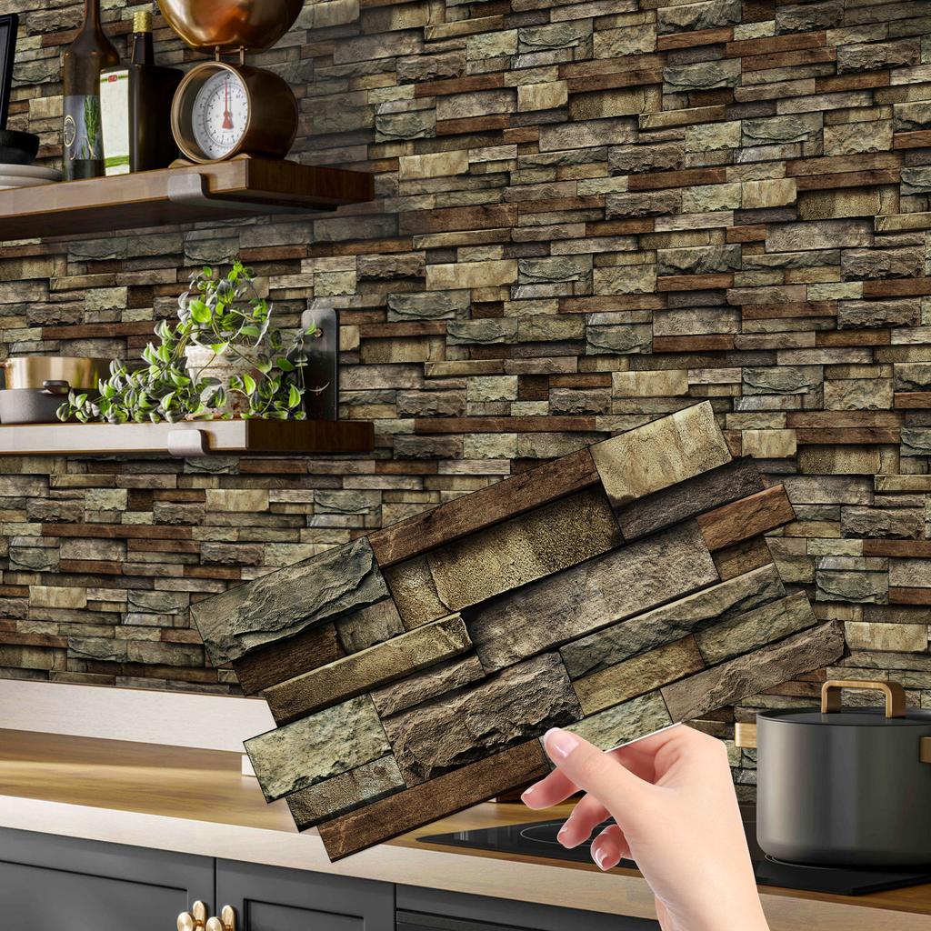 12/24/48pcs Peel And Stick Tile Sticker Self Adhesive Stick On Tile Backsplash For Kitchen Bathroom, Bedroom Decoration