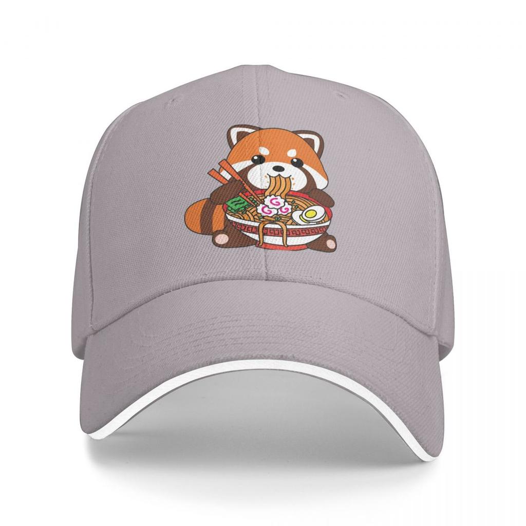 Baseball Caps Kawaii Red Panda Eating RaUnisex Noodles Fans Support Customized Unisex Women Casual Summer Hats