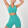 Women’s Seamless High-Waist Yoga Shorts - Quick-Dry Peach Fitness Set