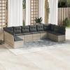 VidaXL Garden Lounge Set with Cushions 10 Pcs, Sofas with Adjustable Feet, Outdoor Furniture Set Patio Terrace, 3249931