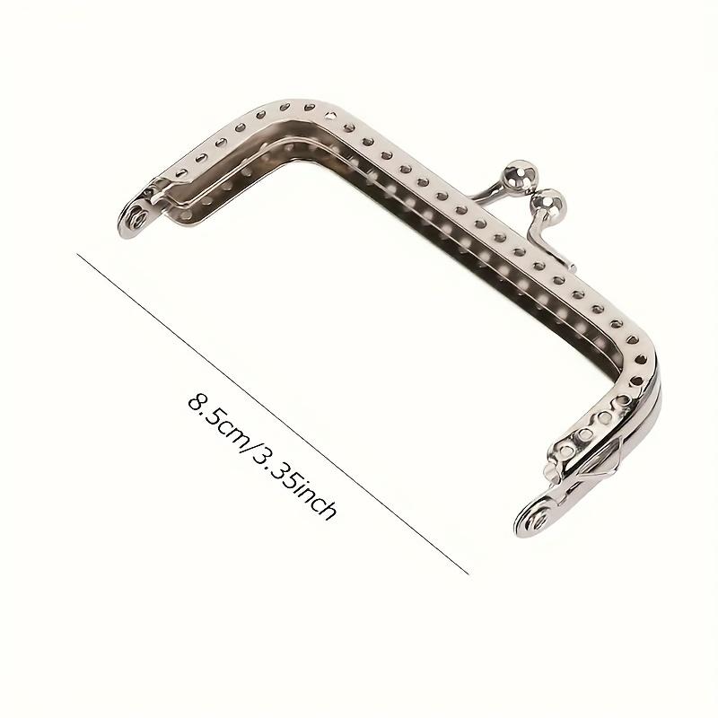 0 Stück Glatter Metallverschluss Geldbörsenschnalle - Legierung Quadratischer Rahmen für Häkeltaschen, DIY Handwerk Taschenverschlusswerkzeug