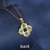 Light luxury copper micro inlaid zircon clover plated 18K collarbone chain