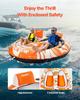 Towable Tubes for Boating 2-Person Inflatable Boat Towable with 2 Cockpits
