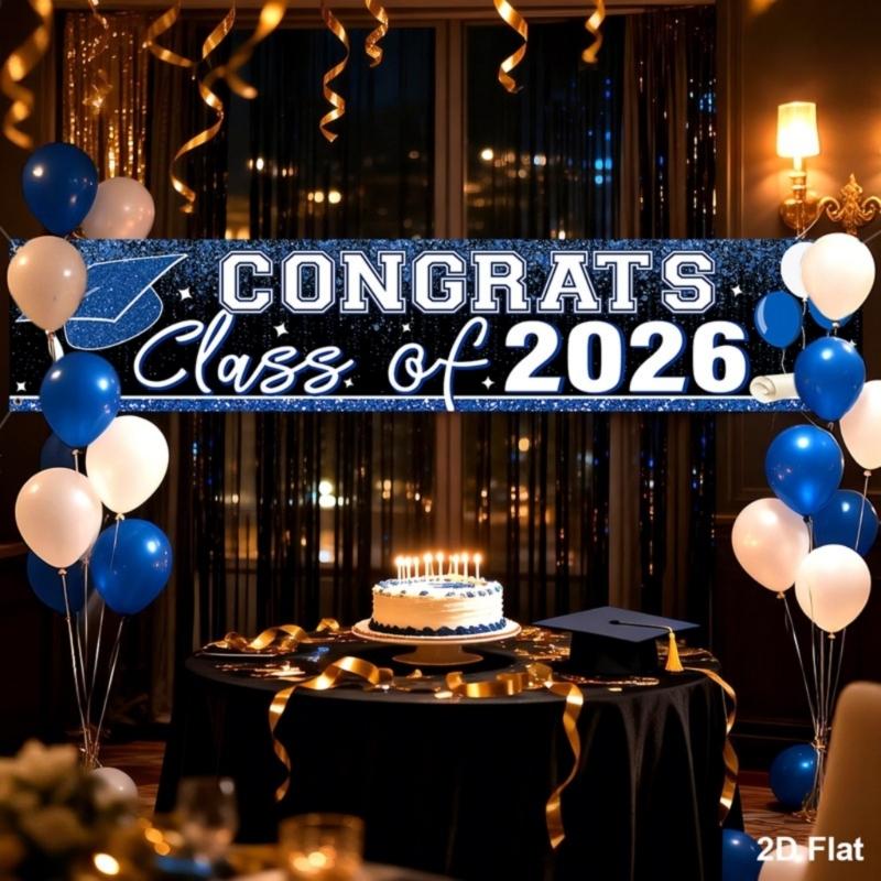2026 Graduation Banners Large Size For 2026 Ceremonies School Event And Group Photos Graduation Backdrop Decorations