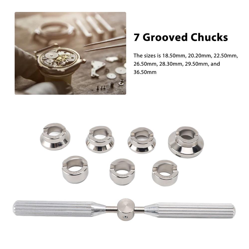 Silver Watch Case Closer Kit Alloy Watch Screw Back Opener Watch Back Case Opener DIY Watch Fixing