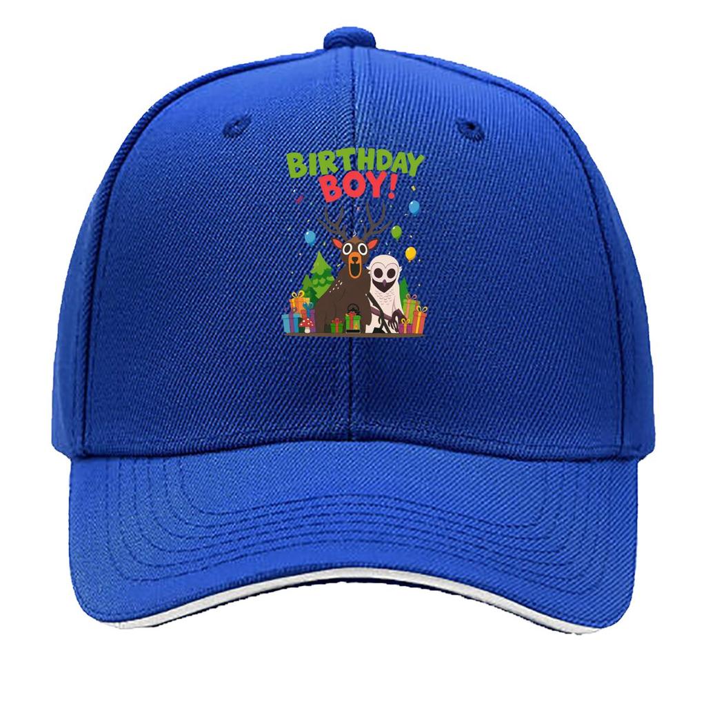 Birthday Boy Deer Owl Balloons Gifts Forest Sandwich Baseball Cap Sun Cap Outdoor Workouts Hat