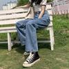 Retro High-Waisted Wide-Leg Jeans: Women's Loose Fit, Plus Size, Floor-Length Casual Spring/Summer Pants