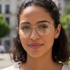Women's Glasses Men's Fashion Large Frame Metal Glasses