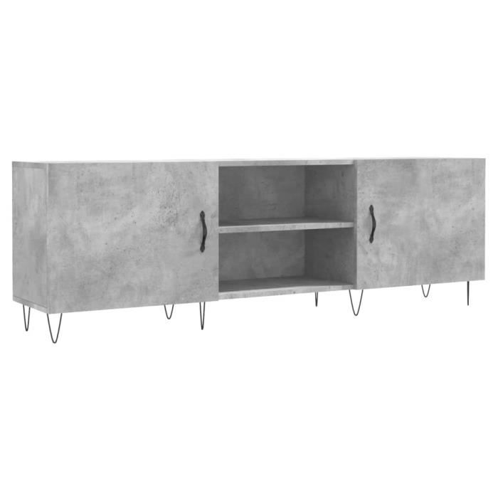 VidaXL Meuble TV gris béton 150x30x50 cm bois d'ingénierie 829096